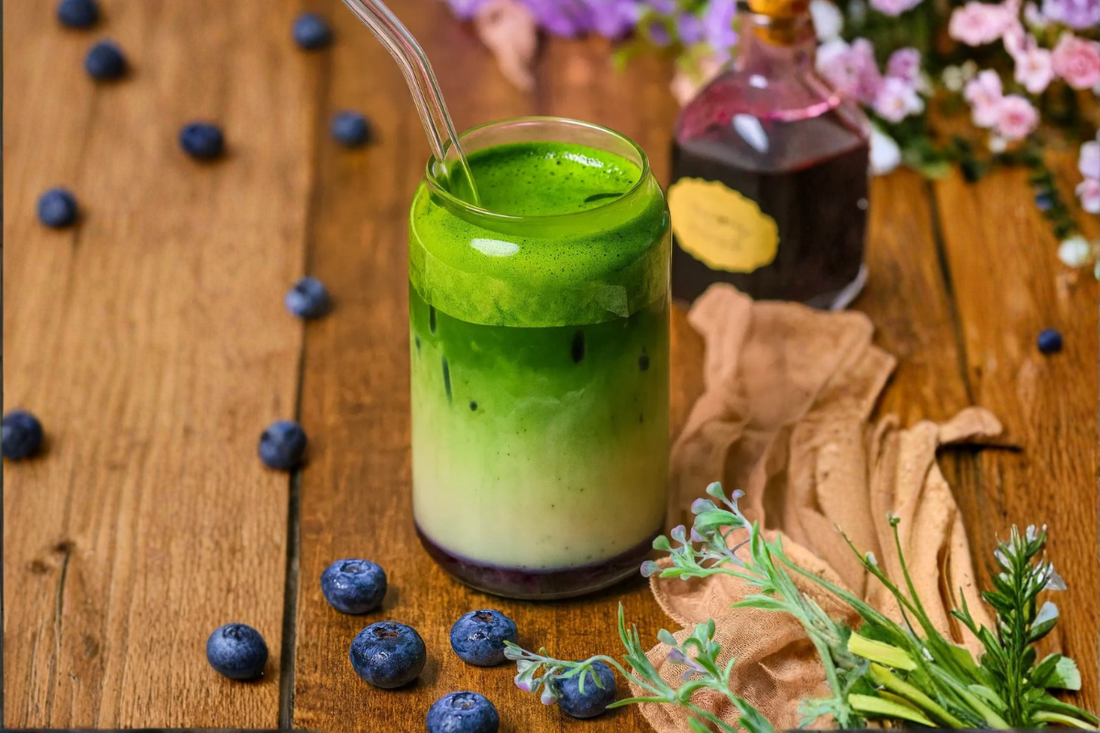 Blueberry Matcha Milk Recipe